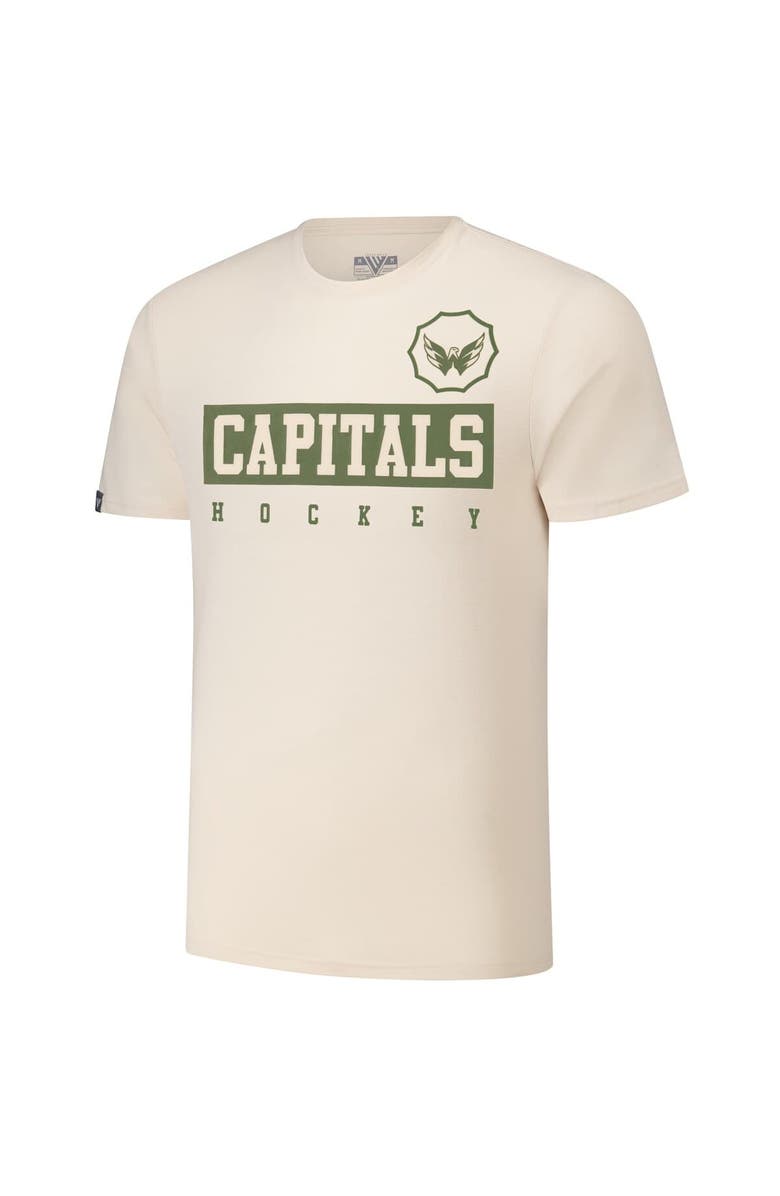 LEVELWEAR Men's Levelwear TJ Oshie Khaki Washington Capitals 2024 NHL Military Appreciation Richmond Delta Player Name & Number T-Shirt, Alternate, color, Khaki