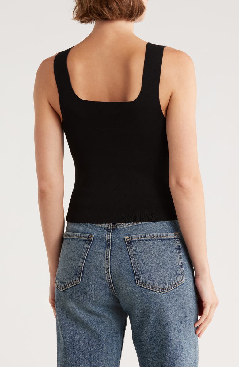 525 Eva Square Neck Crop Rib Tank, Alternate, color, Black