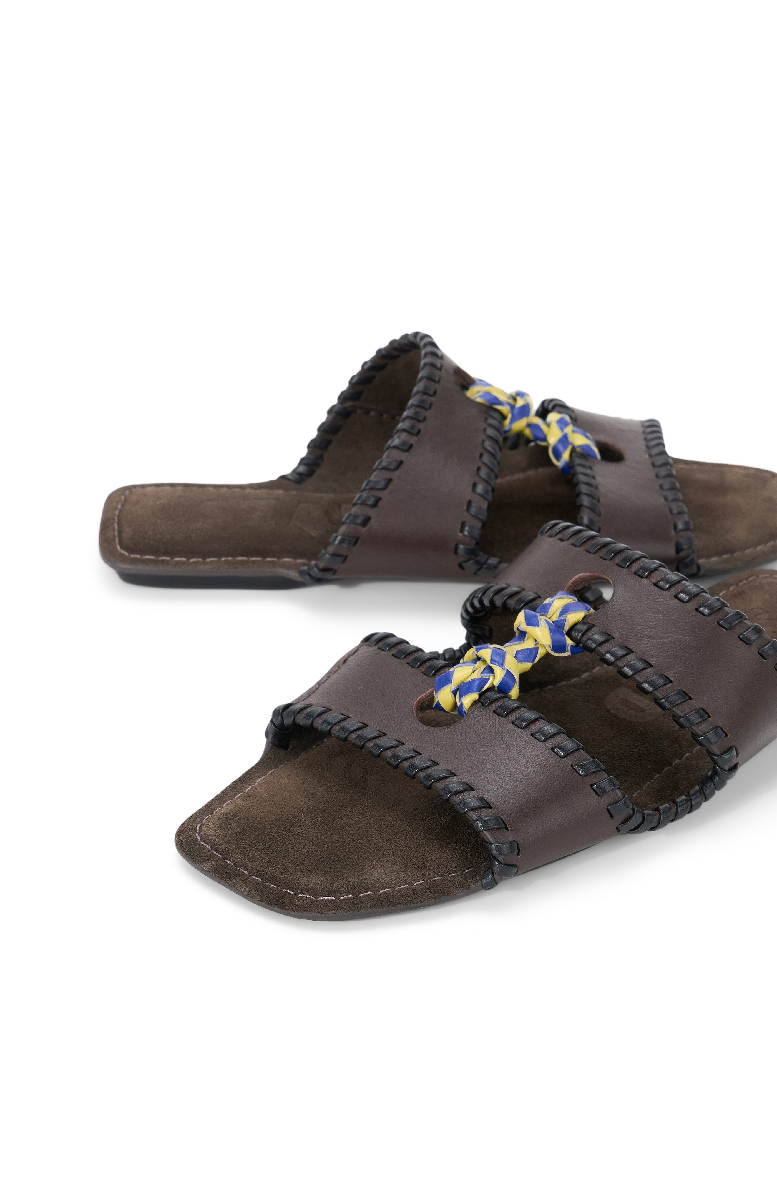 Mara Leather Slide Sandal, Alternate, color, ESPRESSO