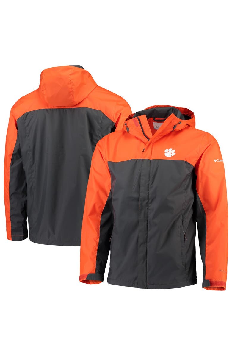 Columbia Men's Columbia Orange/Charcoal Clemson Tigers Glennaker Storm Full-Zip Jacket, Main, color, 