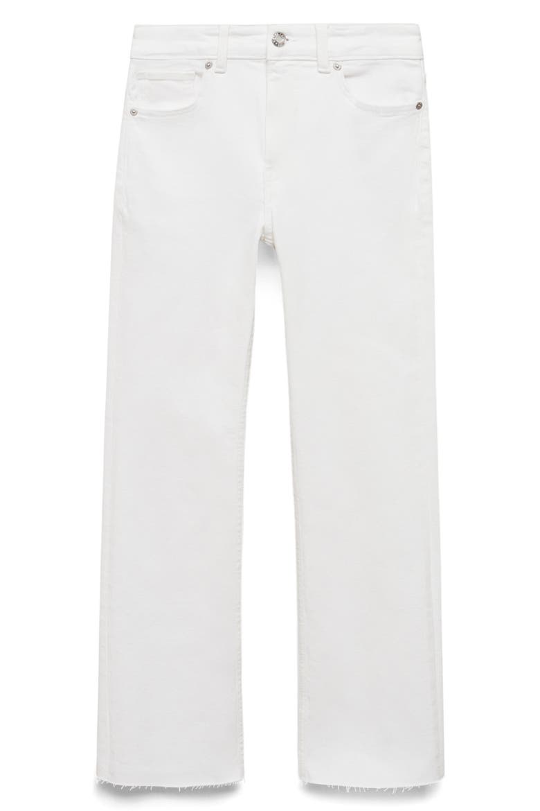 Sienna Waxed Crop Flare Jeans, Alternate, color, WHITE