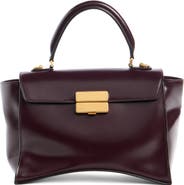 Balenciaga Small Hourglass Avenue Leather Top Handle Bag