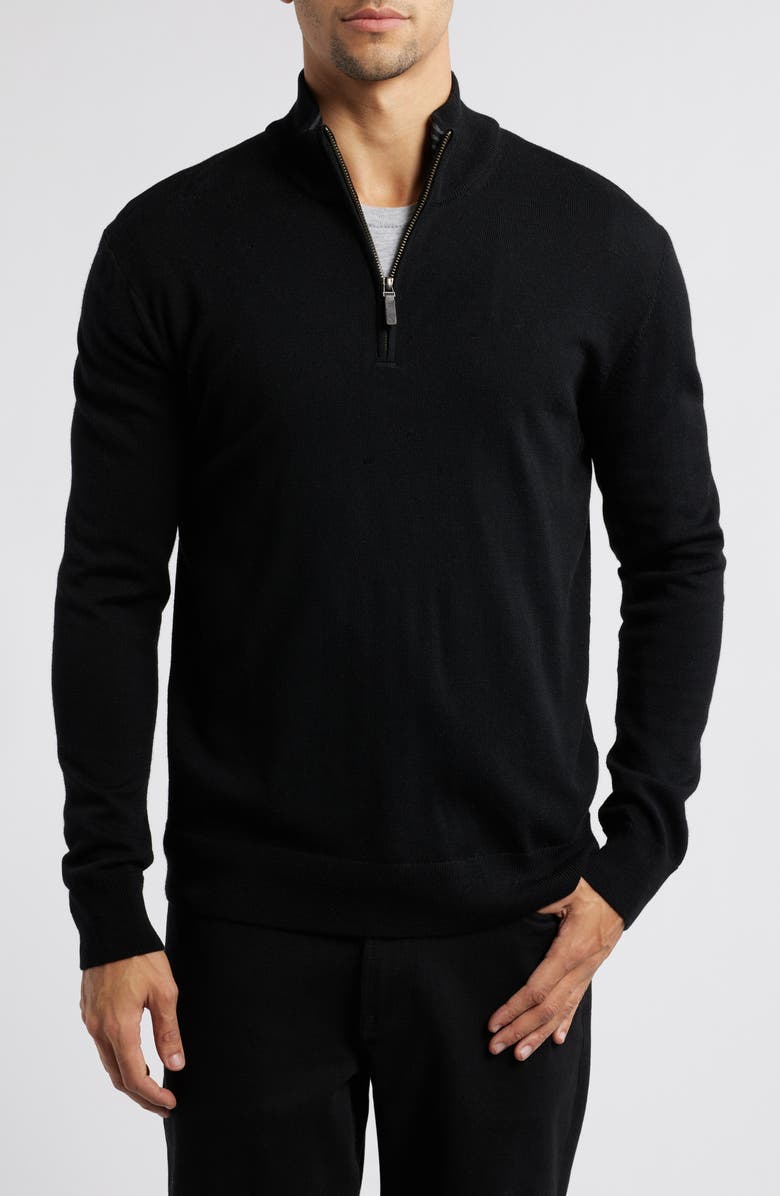 UNTUCKit Belguardo Wool Quarter Zip Sweater, Main, color, 