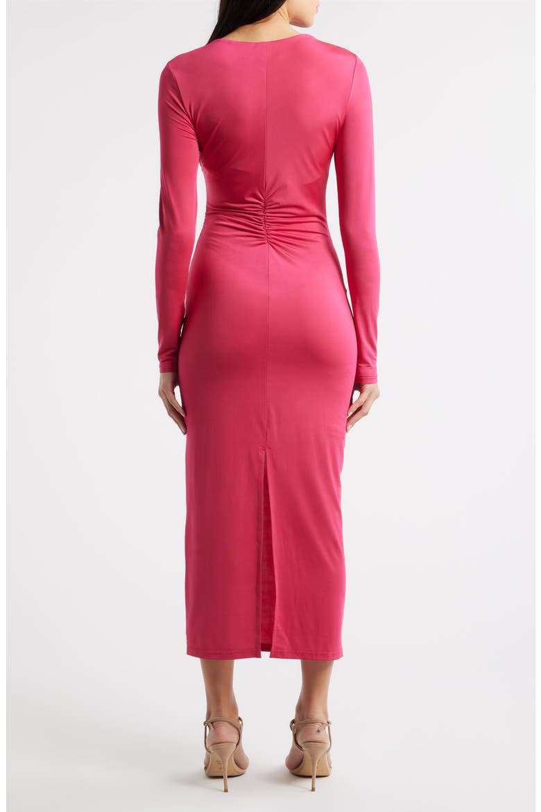 Hilda Long Sleeve Cocktail Dress, Alternate, color, MAGENTA