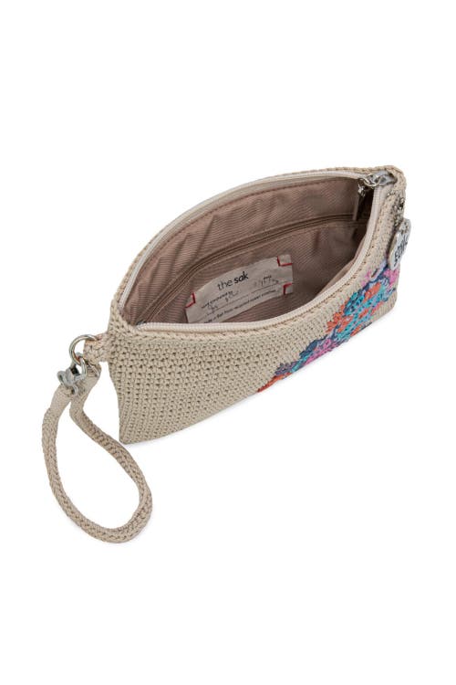 The Sak Vita Wristlet In Ecru Seascape
