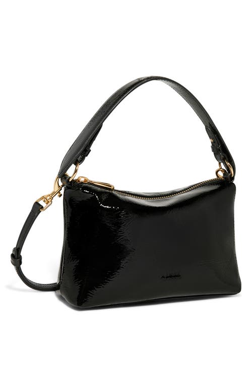 Aimee Ava Convertible Leather Shoulder Bag In Black