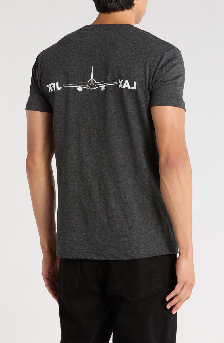 patrick. LAX - JFK Cotton Graphic T-Shirt, Alternate, color, Black