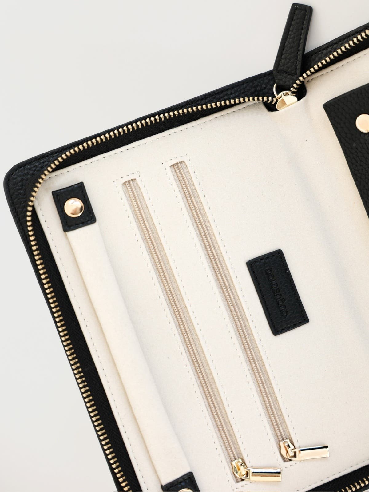 AUGUSTNOA Travel Jewelry Organizer, Alternate, color, Black