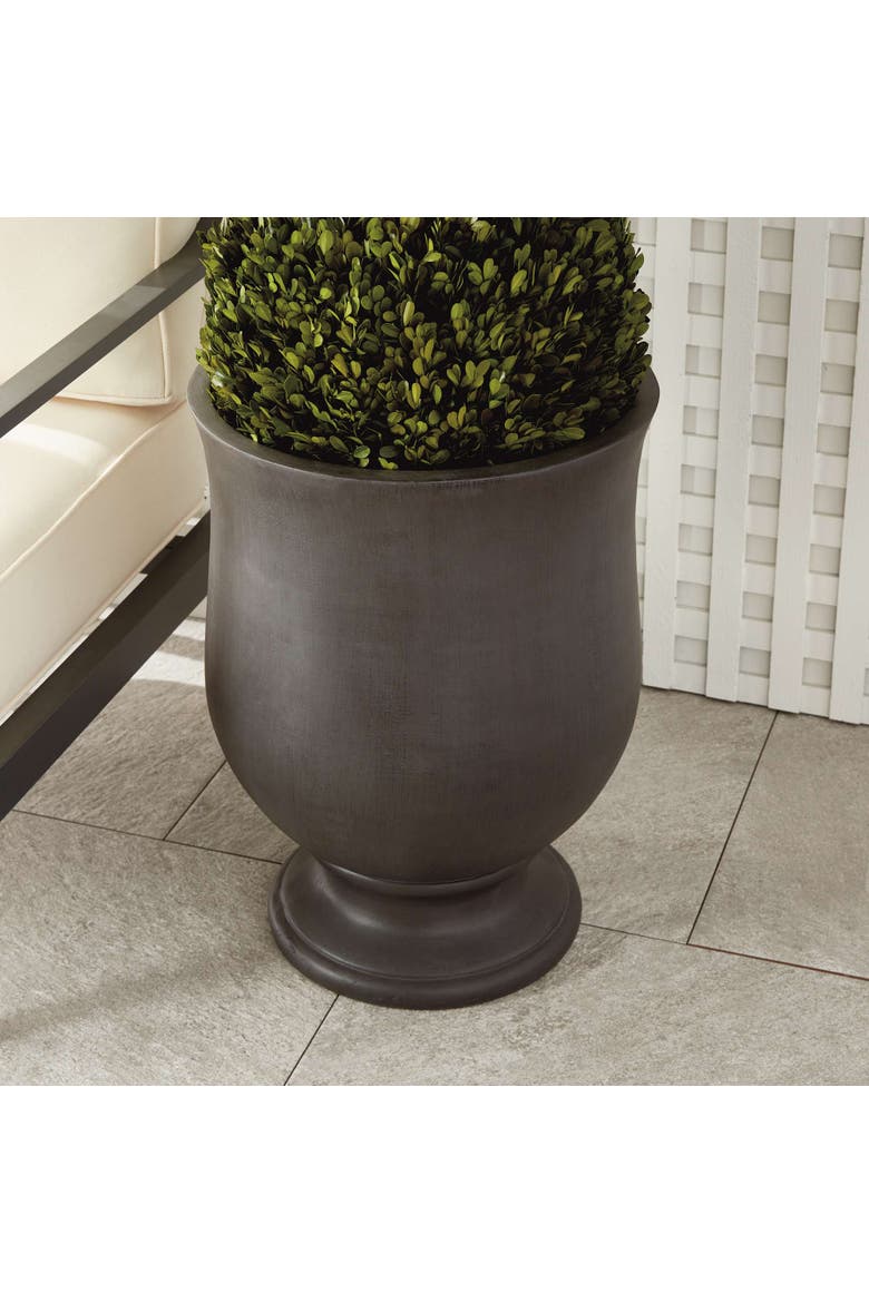 Fibreclay Josie Round Footed Planter, Alternate, color, Black