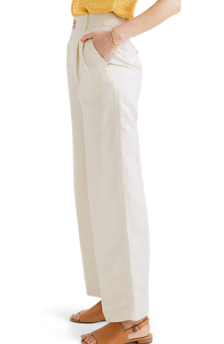 Madewell Pleated Wide Leg Pants, Alternate, color, 