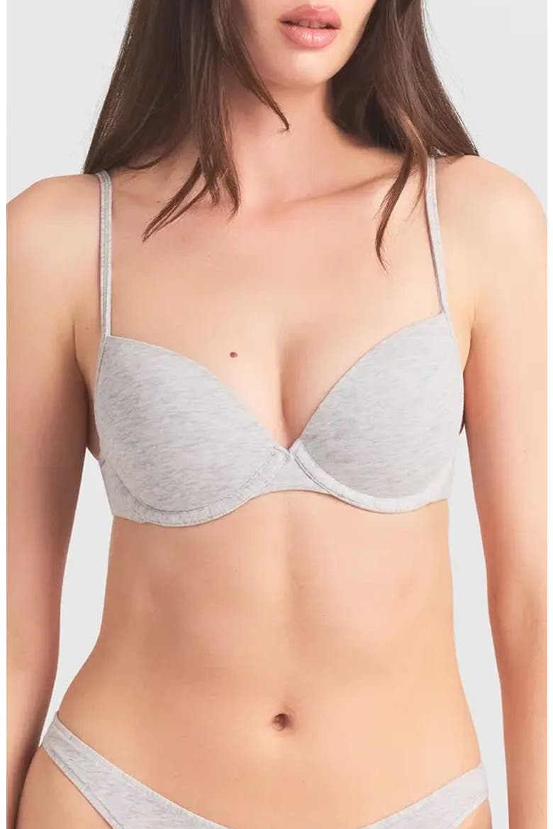 Everyday Stretch Cotton T-Shirt Bra, Main, color, LIGHT HEATHER GREY