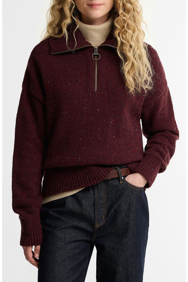 Lavensdale Wool Blend Half-Zip Sweater, Main, color, FIG