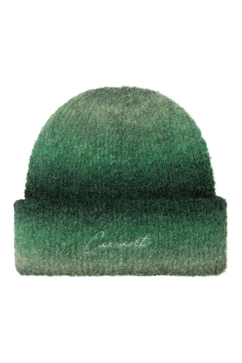 Tony Gradient Stripe Bouclé Beanie, Main, color, GREEN TONY STRIPE