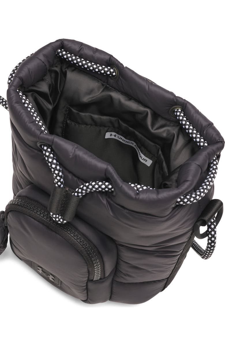 Under Armour UA Studio Water Resistant Puffer Bucket Bag, Alternate, color, Black / Black / Black