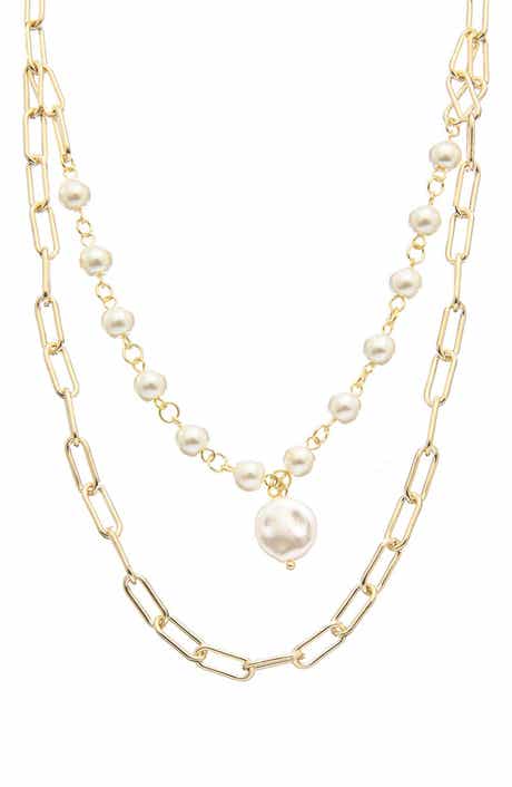 Imitation Pearl Layered Necklace