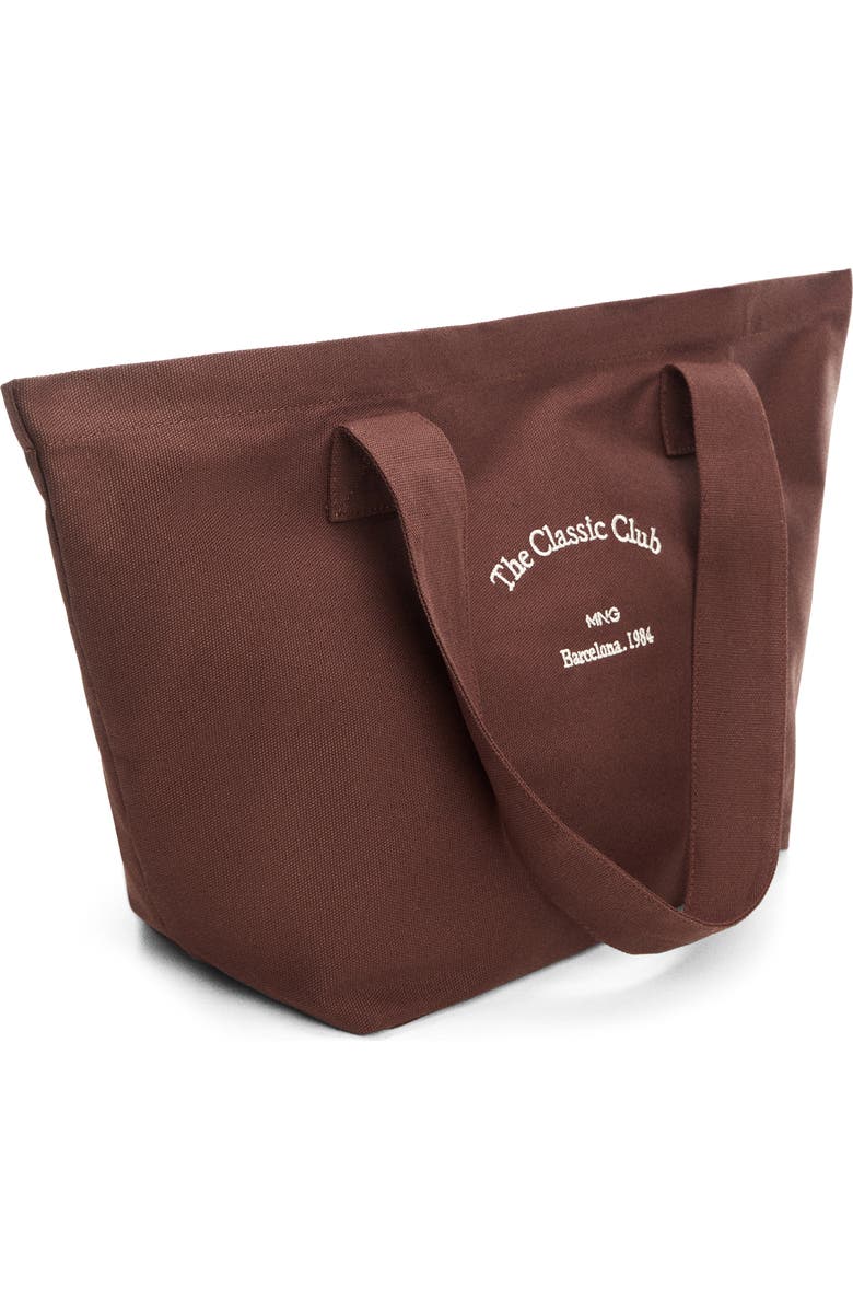 MANGO Cotton Canvas Shopper Tote, Alternate, color,