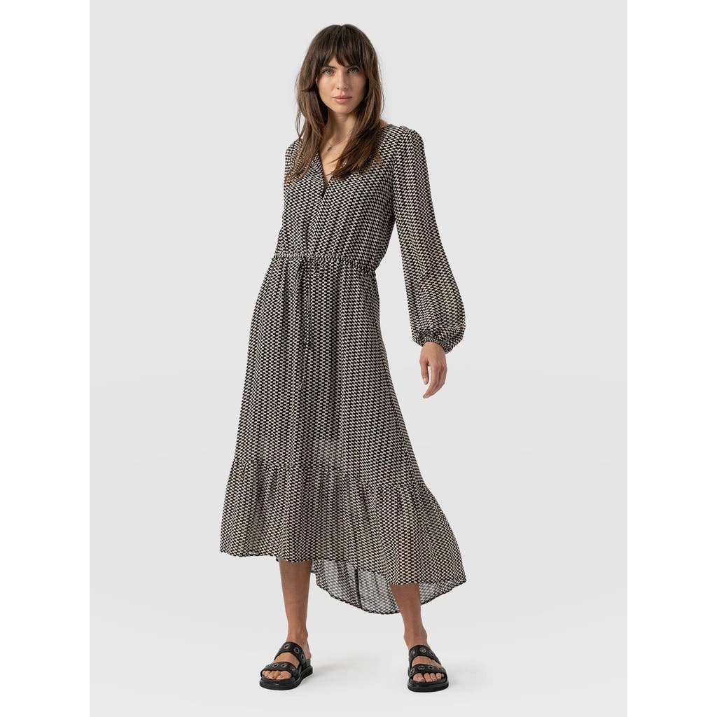 Saint + Sofia Evelyn High Low Dress In Gray