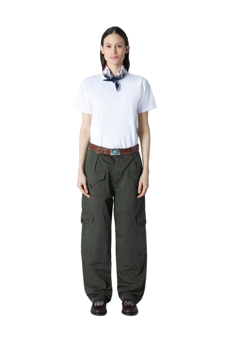 WJanellet Vintage Velvet High Waist Trousers, Main, color, Green