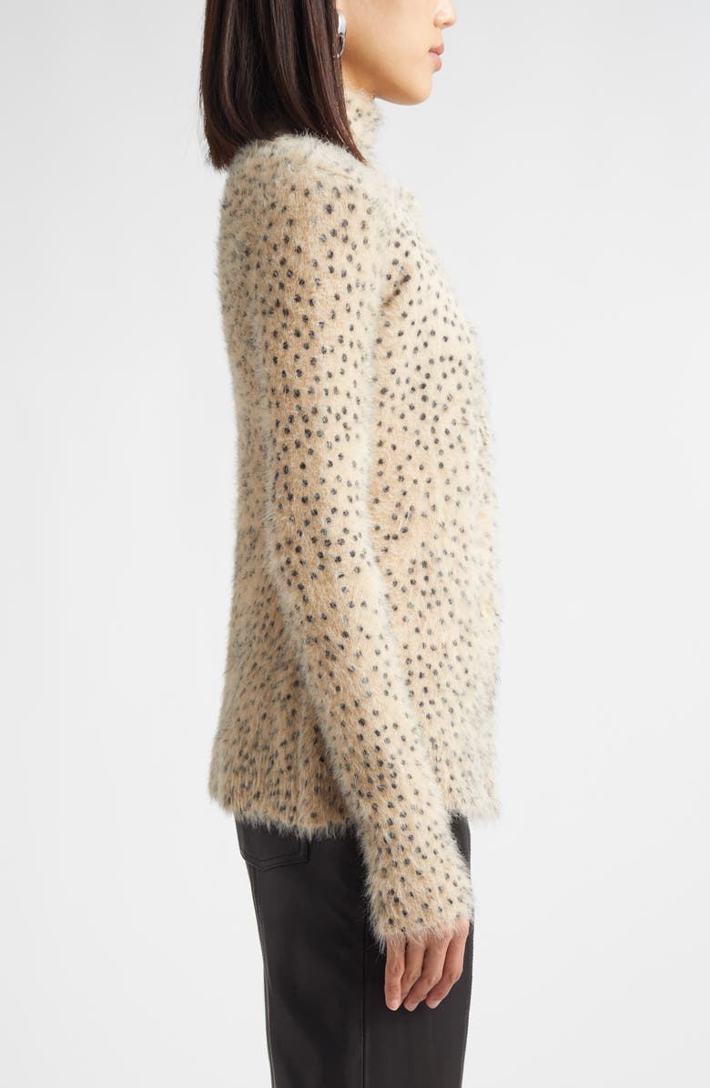 Rabanne Brushed Cardigan, Alternate, color, Print Pois