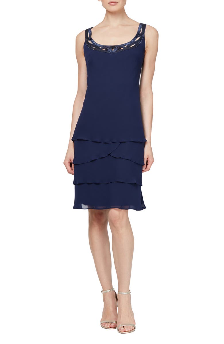 SL FASHIONS Sequin Jacket & Dress 2-Piece Set, Alternate, color, Sap