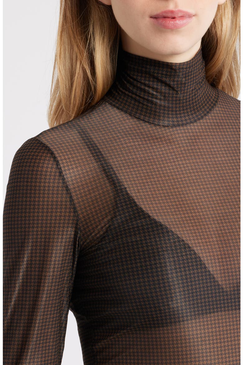 The Hoisery Turtleneck Top, Alternate, color, AMERICANO MULTI