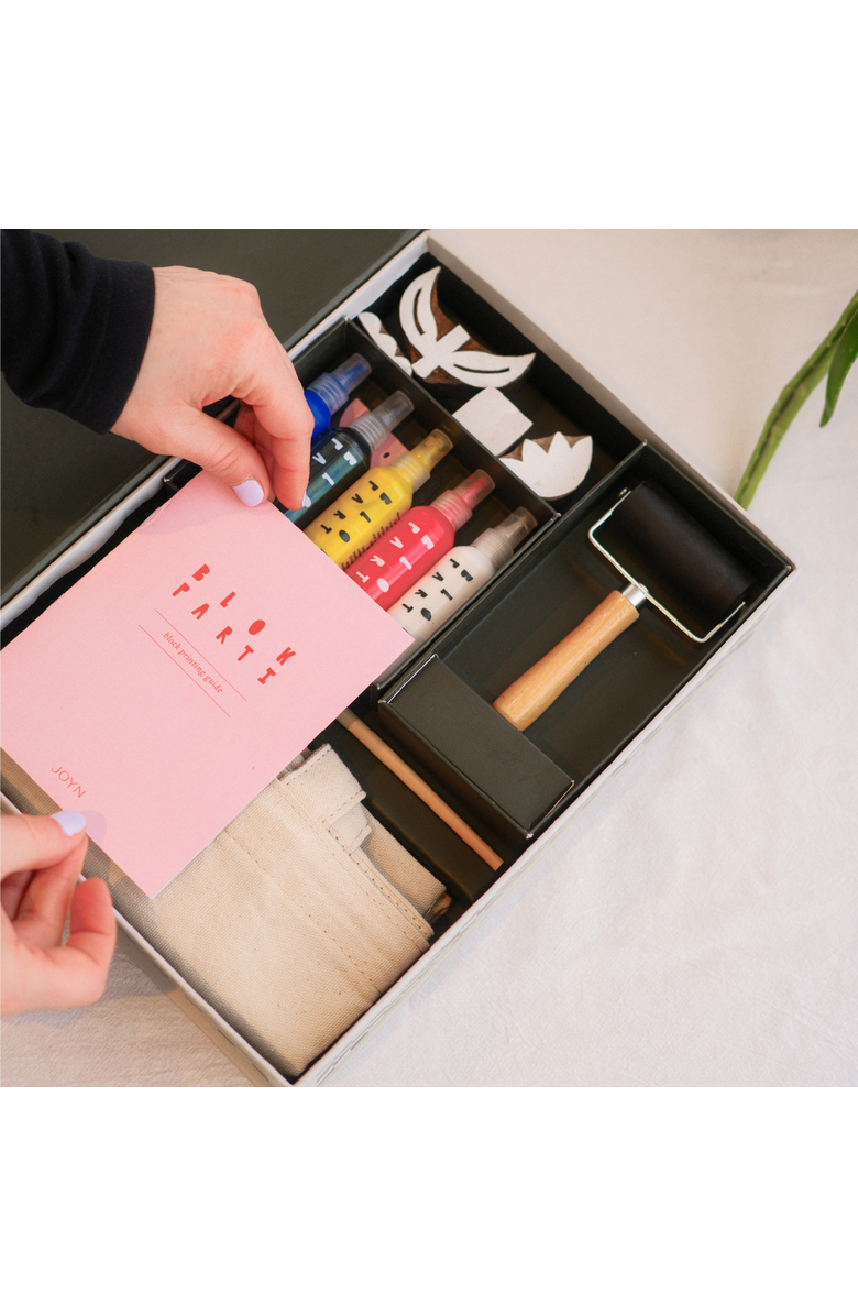 JOYN Block Printing Kit - Tulip Print Tote Bag, Alternate, color, Tulip Print