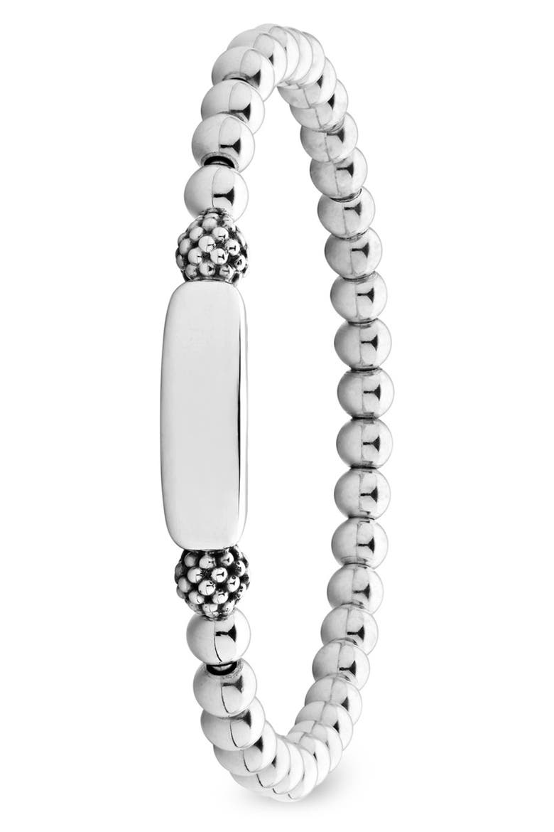 Sterling Silver Caviar Bead Stretch Bracelet, Alternate, color, SILVER