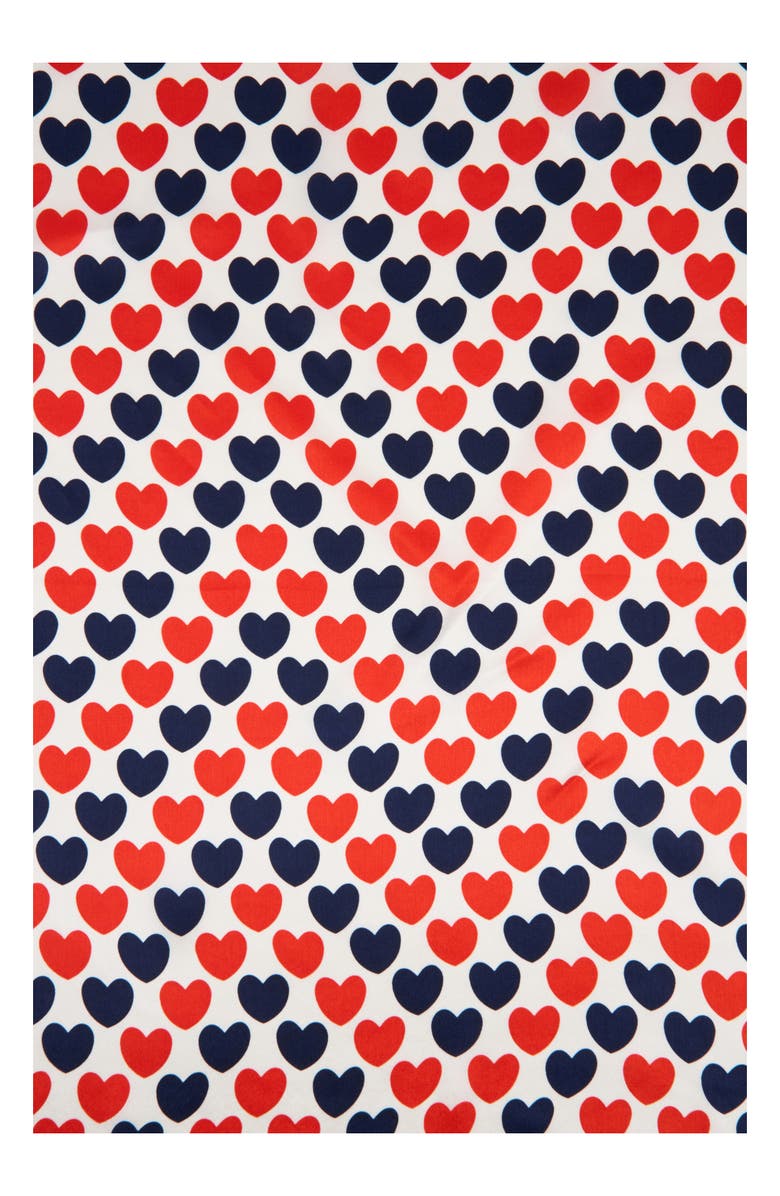 Viens Avec Moi Hearts Mini Silk Square Scarf, Alternate, color, 