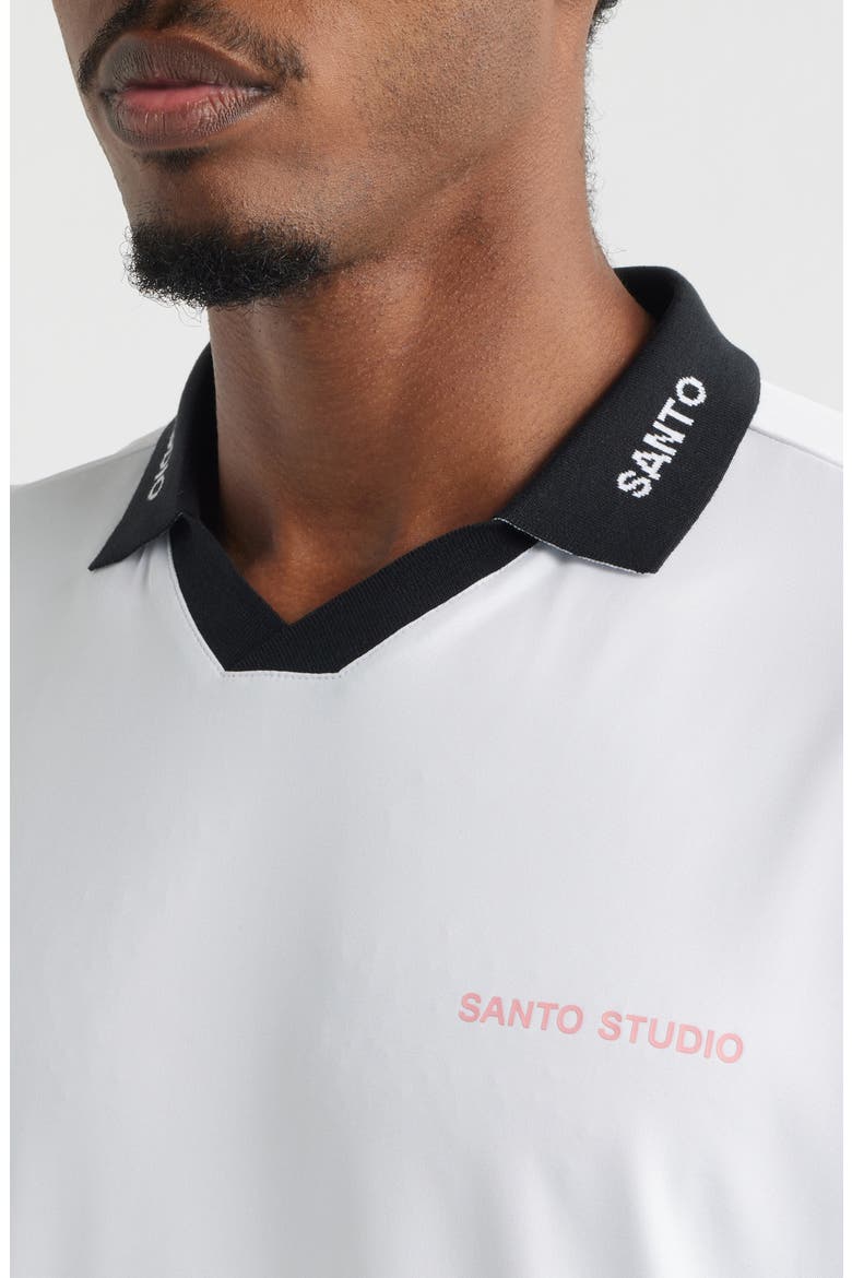 Thugs Need Hugs Oversize Polo, Alternate, color, WHITE/ PINK