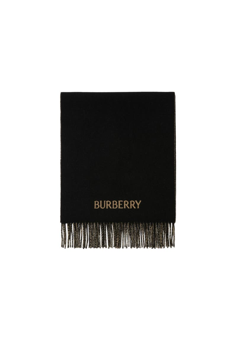 Reversible Knight Cashmere Scarf, Alternate, color, Camel/black