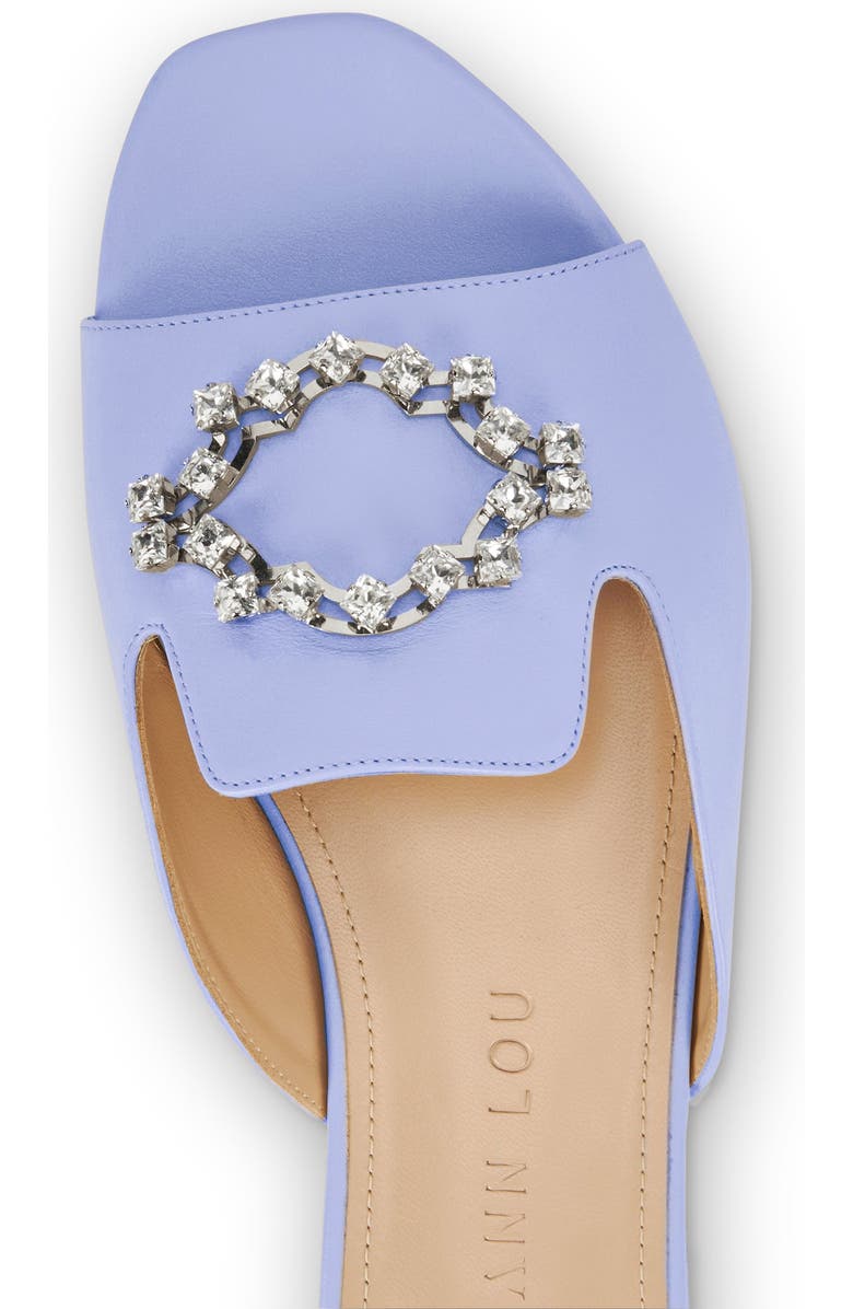 AIMEE ANN LOU Cleo Crystal Slipper in Leather, Alternate, color, Lilac