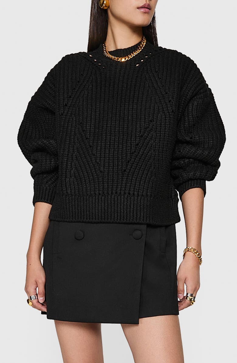 Rebecca Minkoff Brooks Oversize Split Hem Sweater, Main, color,