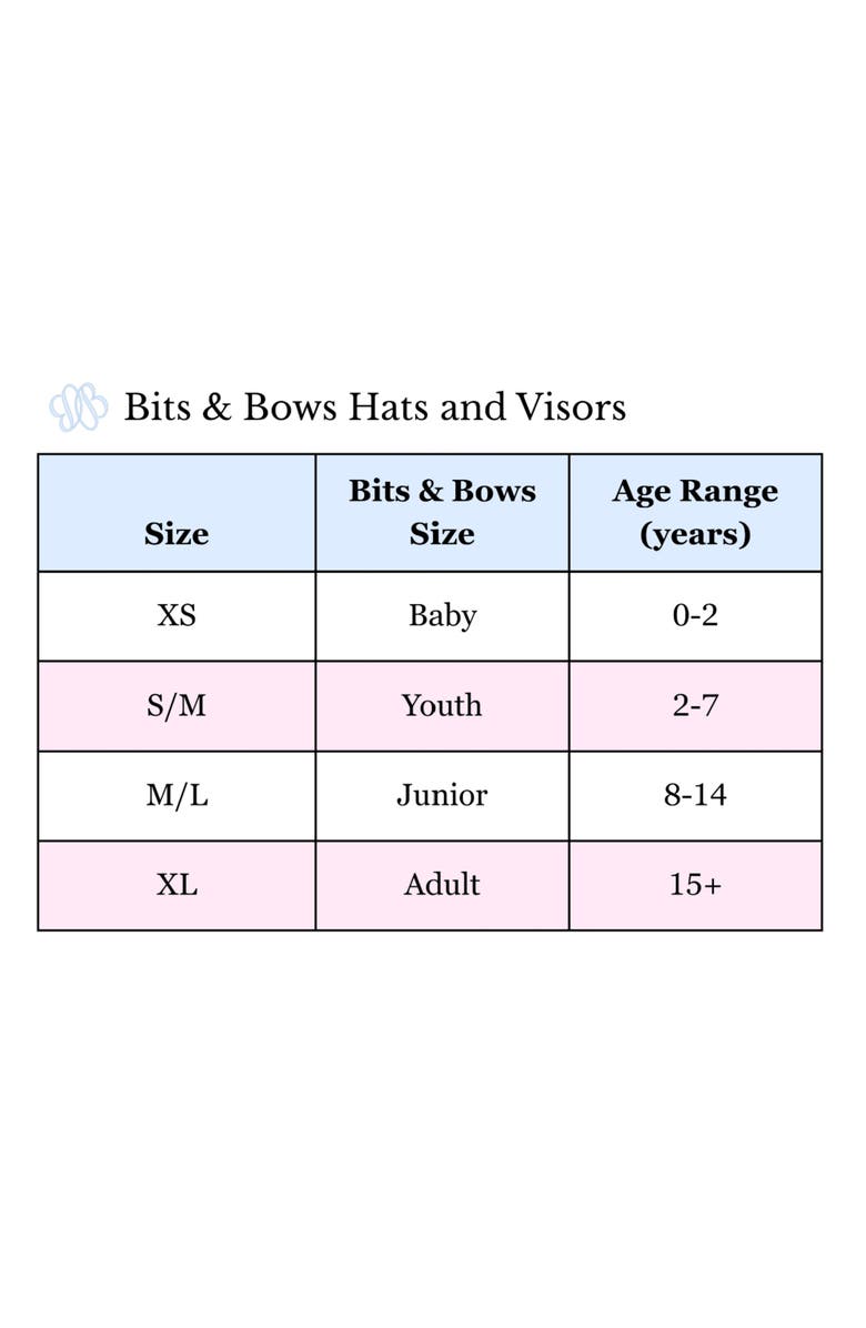 Bits & Bows Golf Bow Visor, Alternate, color, White