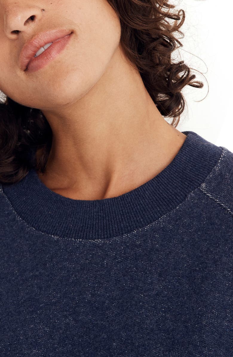 Madewell Bubble Sleeve Sweatshirt Dress, Alternate, color, 