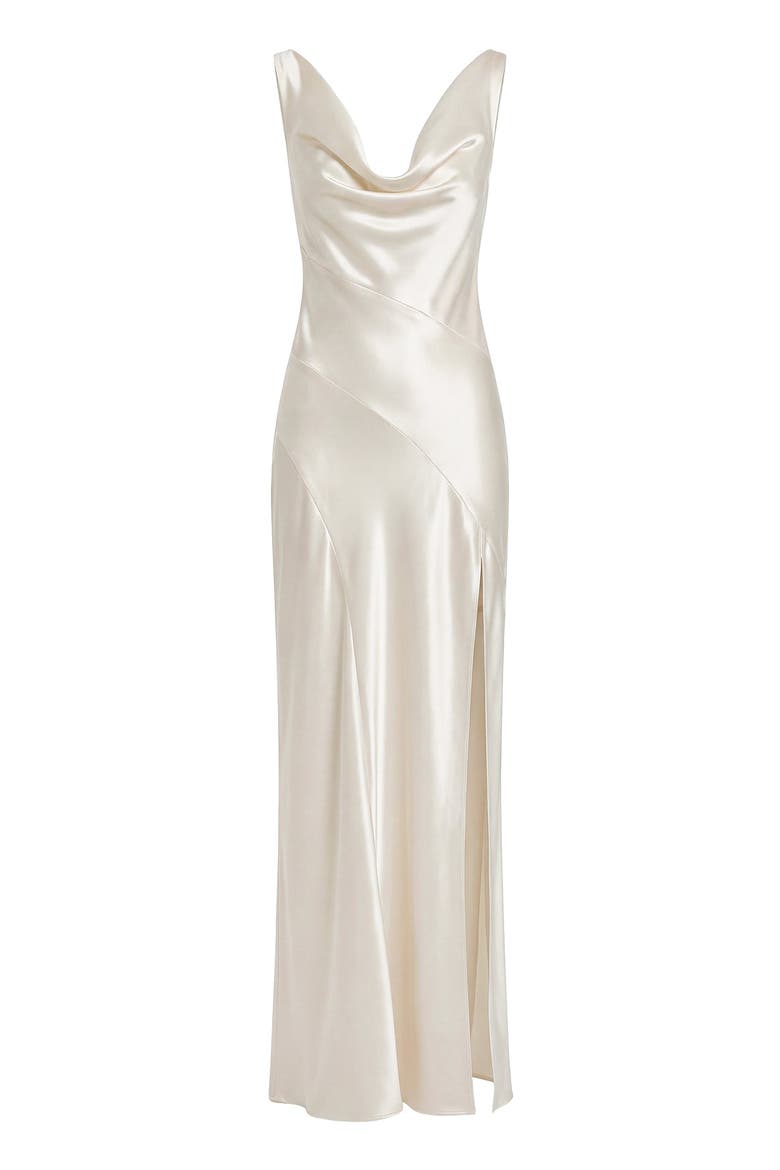 Alfina Double Cowl Gown, Alternate, color, CHALK
