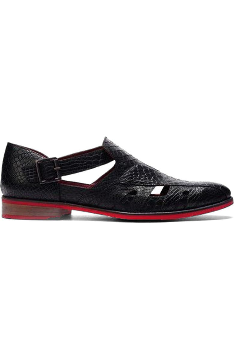 CARLOS SANTANA Aura Fisherman Sandal, Alternate, color, Black Leather