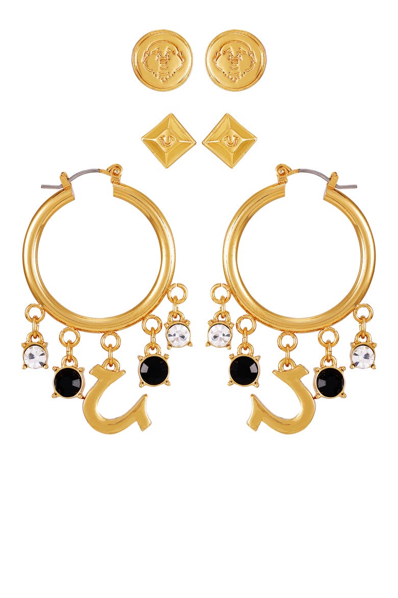 Trio Earring Set, Main, color, GOLDTONE