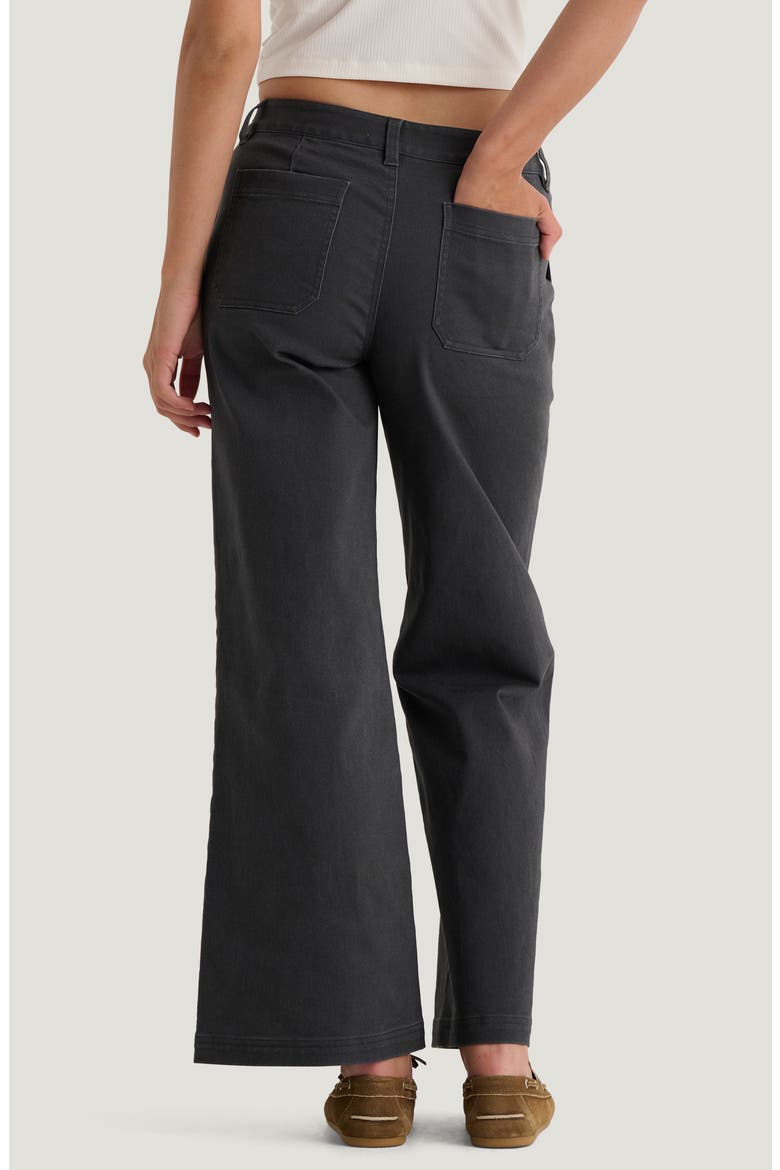 Wide Leg Stretch Cotton Pants, Alternate, color, ANTHRACITE