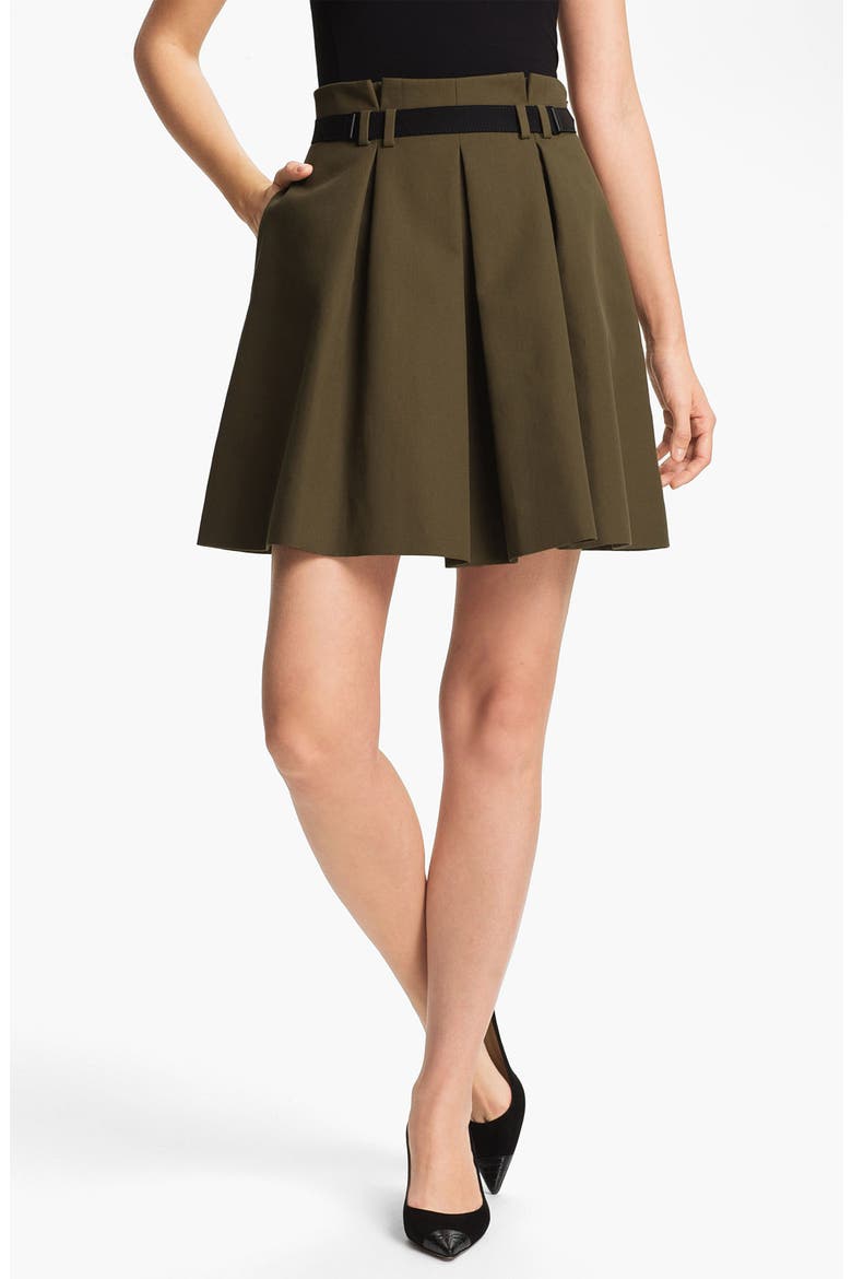 Pleated Skirt (Nordstrom Exclusive), Main, color, OLIVE