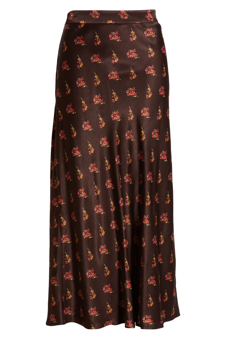 Midi Slip Skirt (Nordstrom Exclusive), Alternate, color, BROWN GANACHE PAINTED BUNDLE.