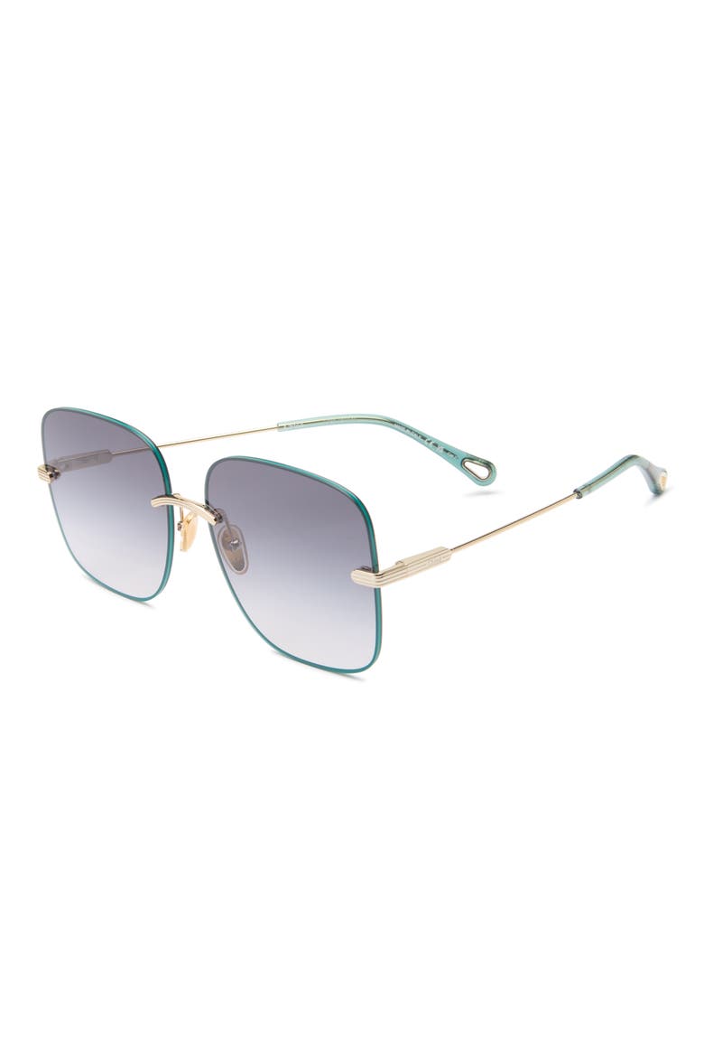 Square Sunglasses, Alternate, color, GOLD GOLD GREY