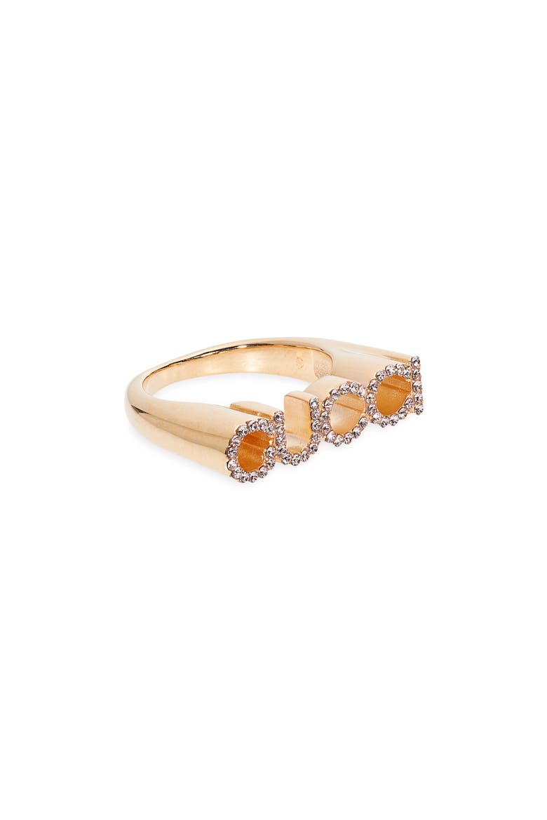 Crystal Script Ring, Main, color, PINK/ CRYSTAL