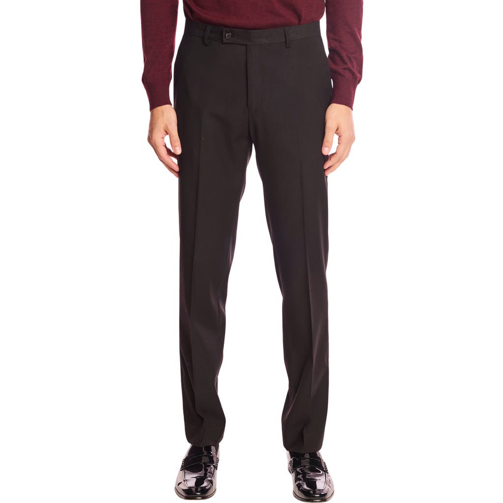 Paisley & Gray Downing Slim Fit Flat Front Dress Pants In Brown