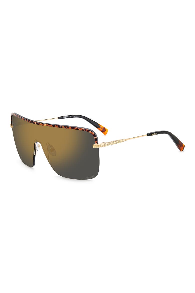99mm Shield Sunglasses, Alternate, color, GOLD BROWN HAVANA/ GREY GOLD