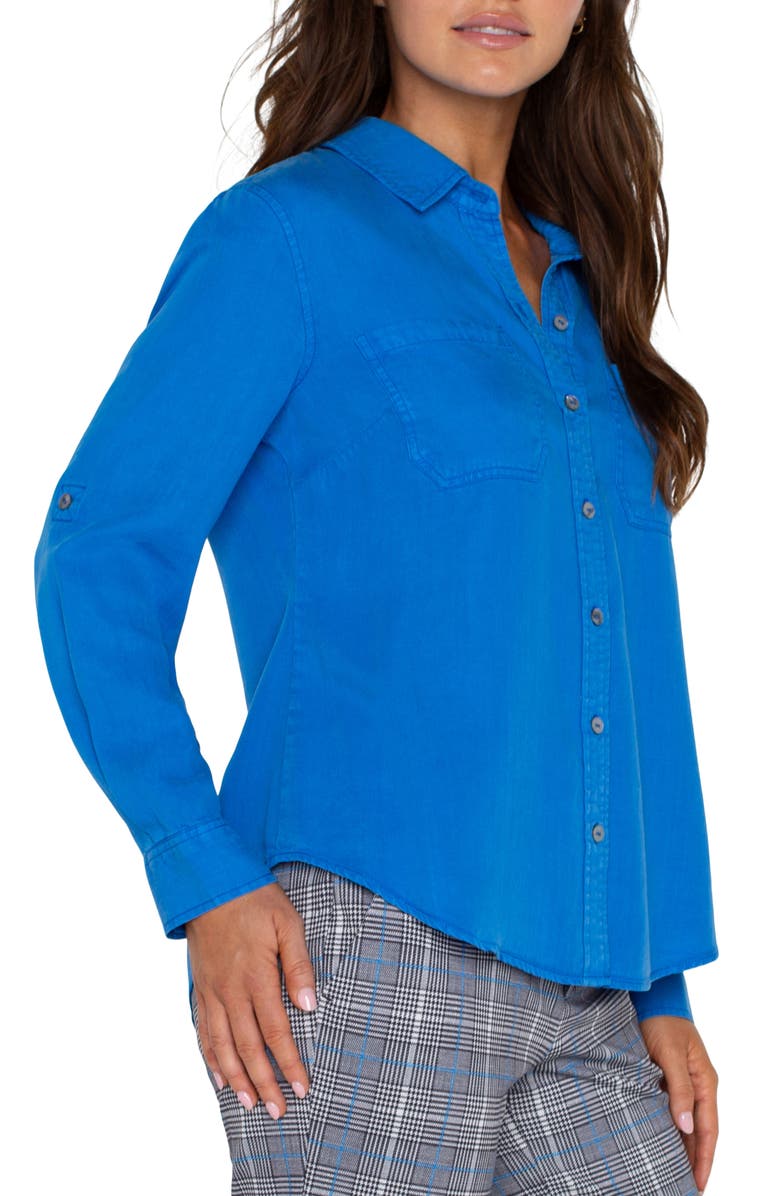 Liverpool Los Angeles Roll Sleeve Button-Up Shirt, Alternate, color, 