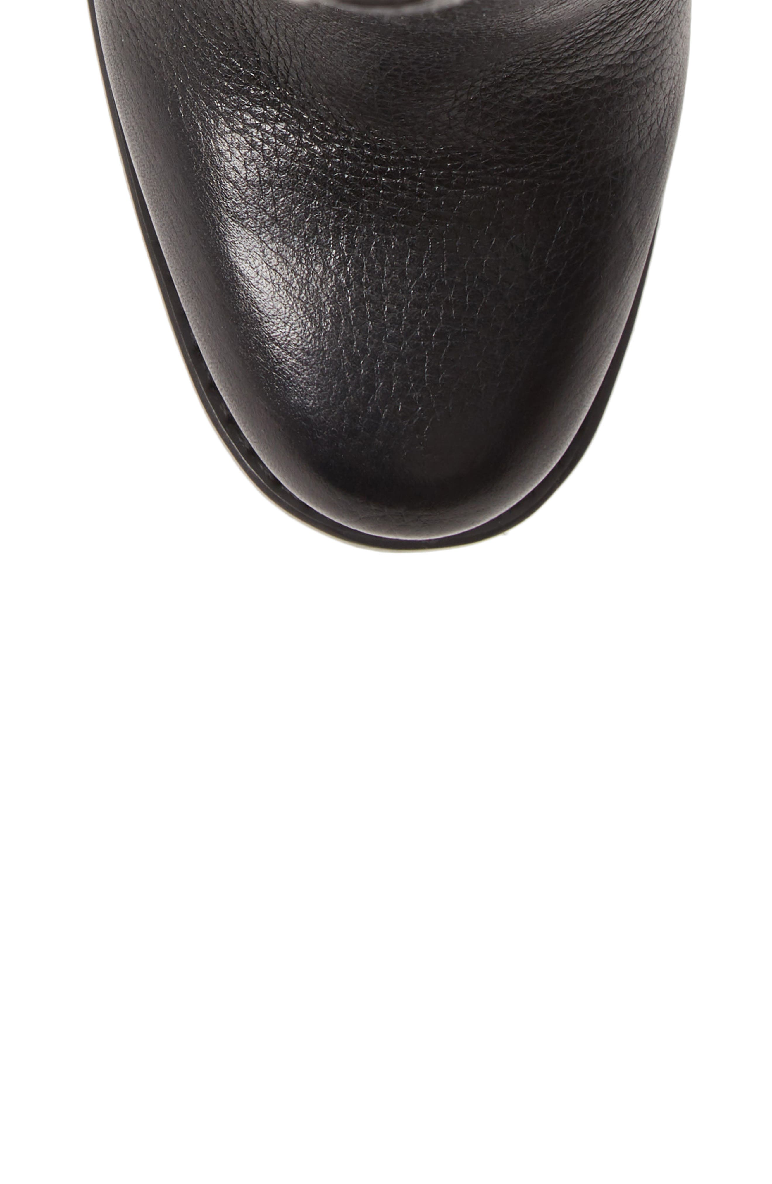 Holden Genuine Shearling Bootie, Alternate, color, BLACK LEATHER