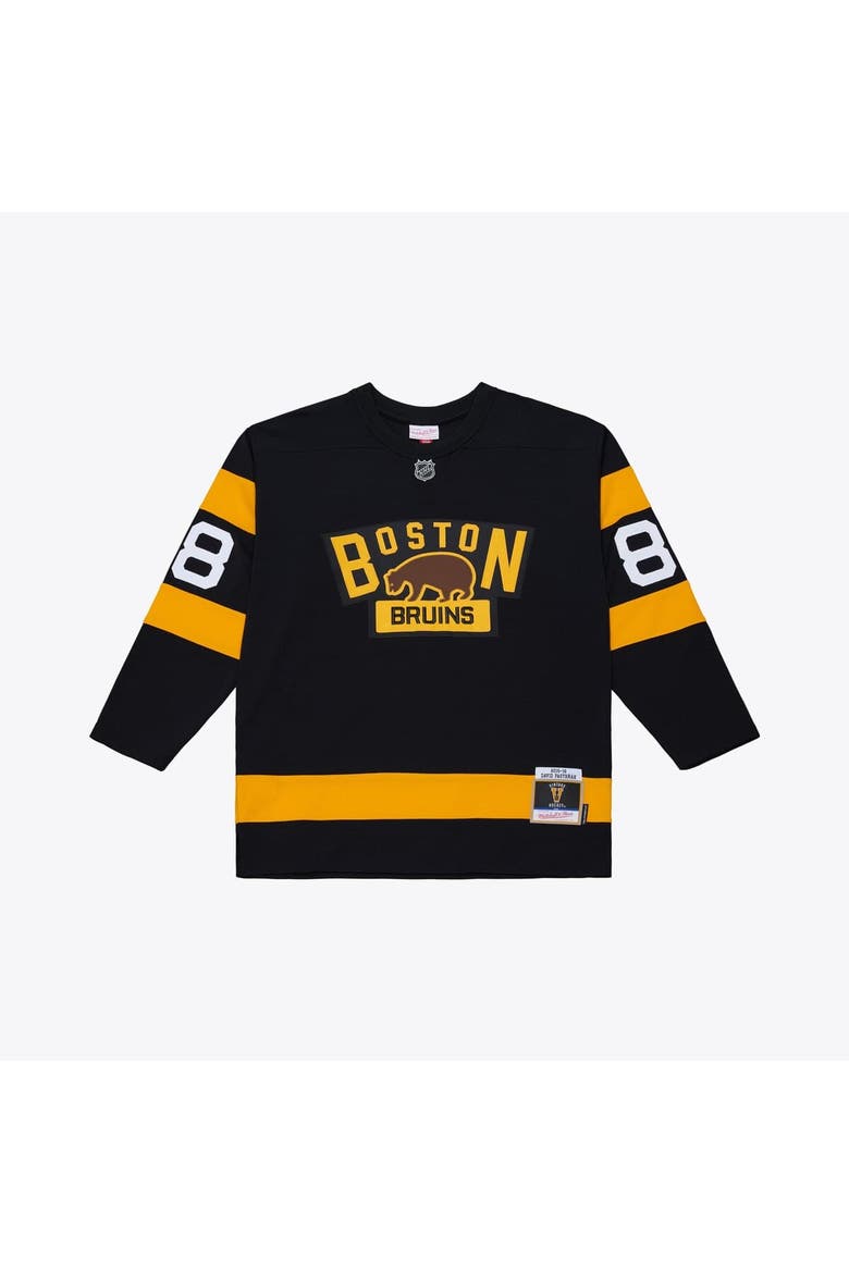 Men's Mitchell & Ness David Pastrnak Black Boston Bruins 2015 Power Play Jersey, Main, color, Black