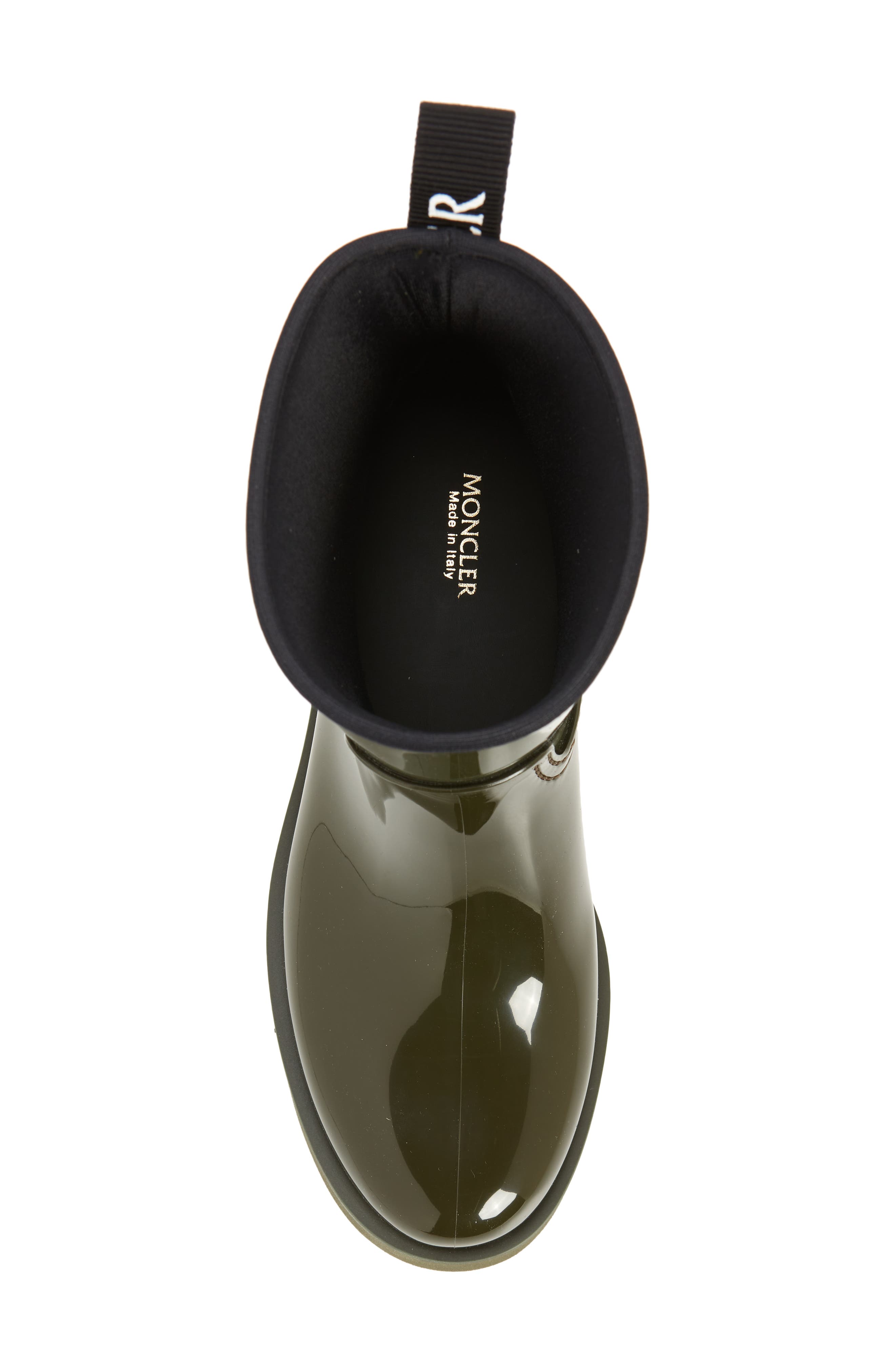 Ginette Logo Waterproof Rain Boot, Alternate, color, MILITARY