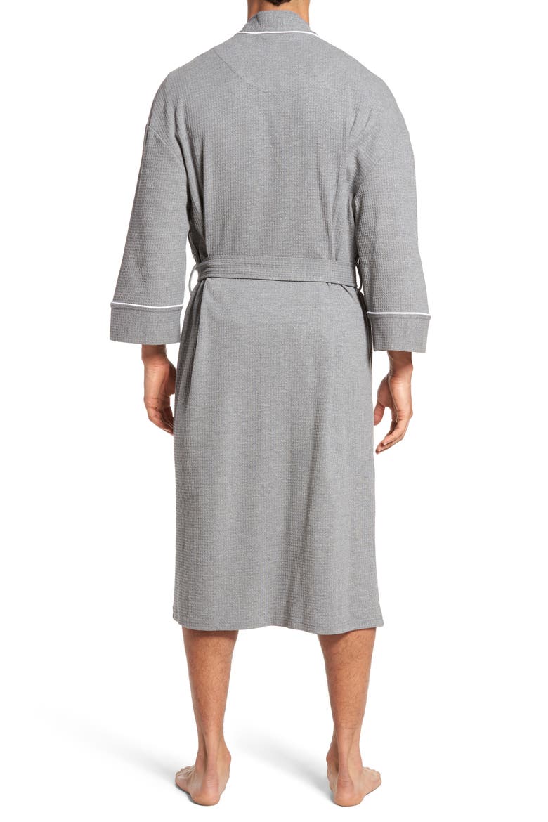 Waffle Knit Robe, Alternate, color, FOG