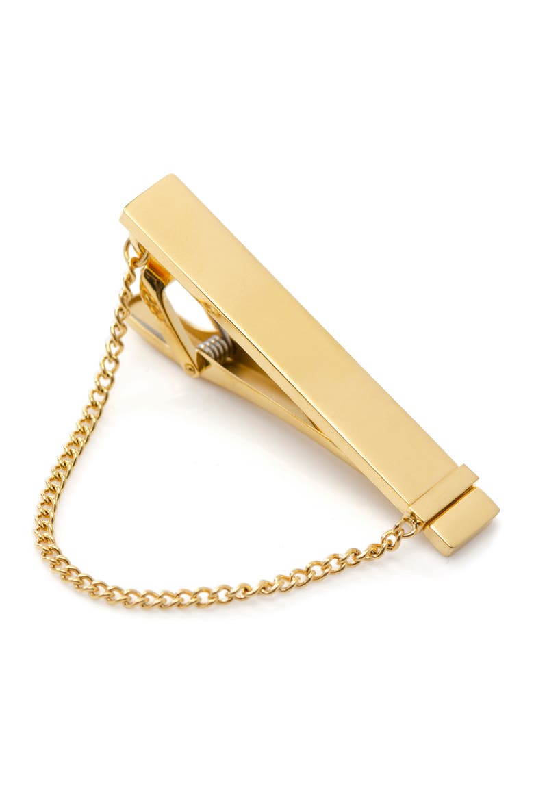 Chain Tie Clip, Alternate, color, GOLD